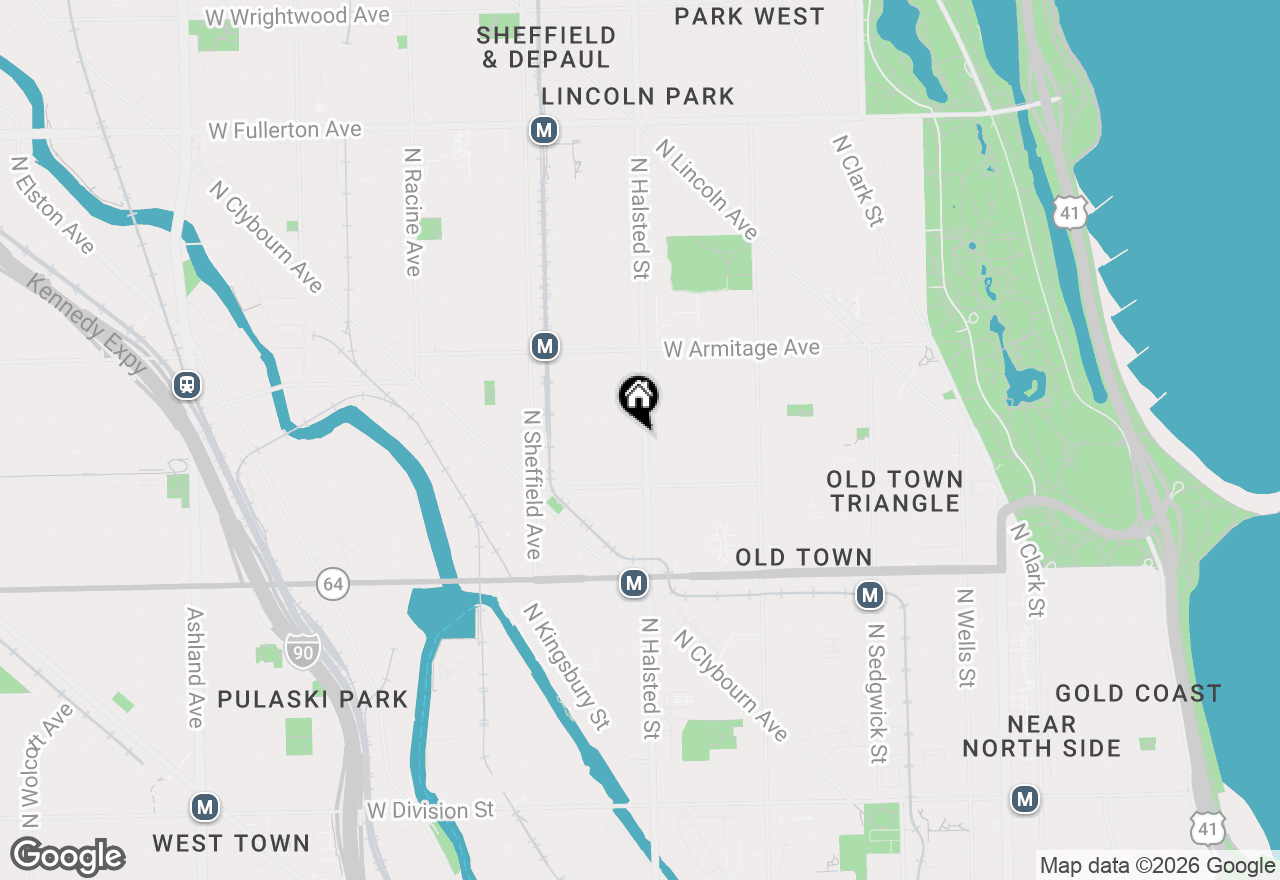 Map of 1852 N Halsted Street #2, Chicago, IL 60614