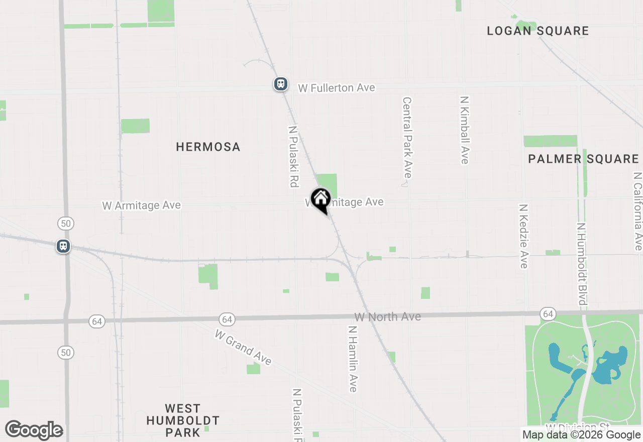 Map of 1920 N Springfield Avenue #1S, Chicago, IL 60647