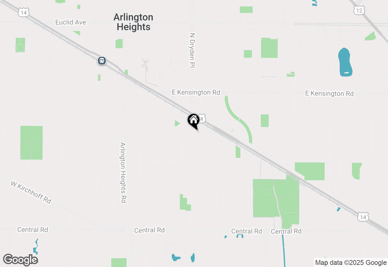 Map of 417 S Dryden Place, Arlington Heights, IL 60005