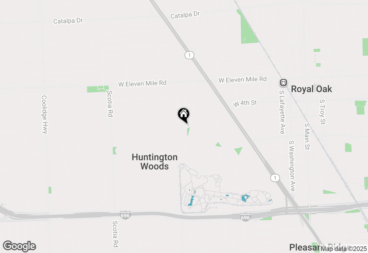 Map of 8920 Nadine Avenue, Huntington Woods, MI 48070