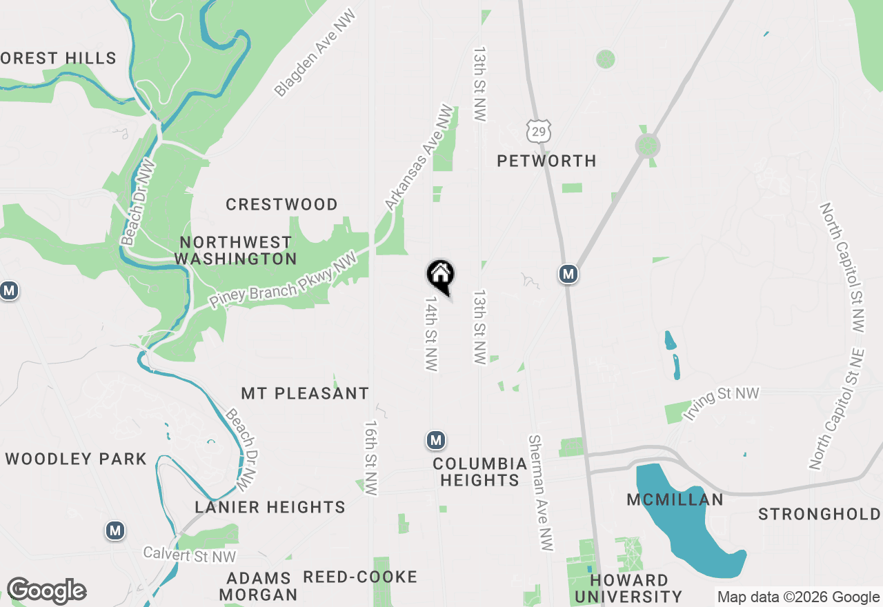 Map of 1369 Parkwood Place Nw #3, Washington, DC 20010