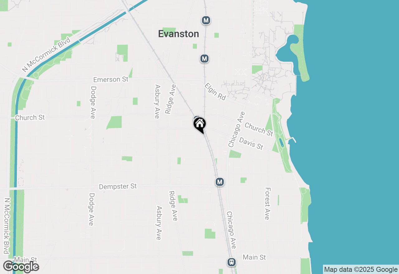 Map of 1570 Elmwood Avenue #1302, Evanston, IL 60201