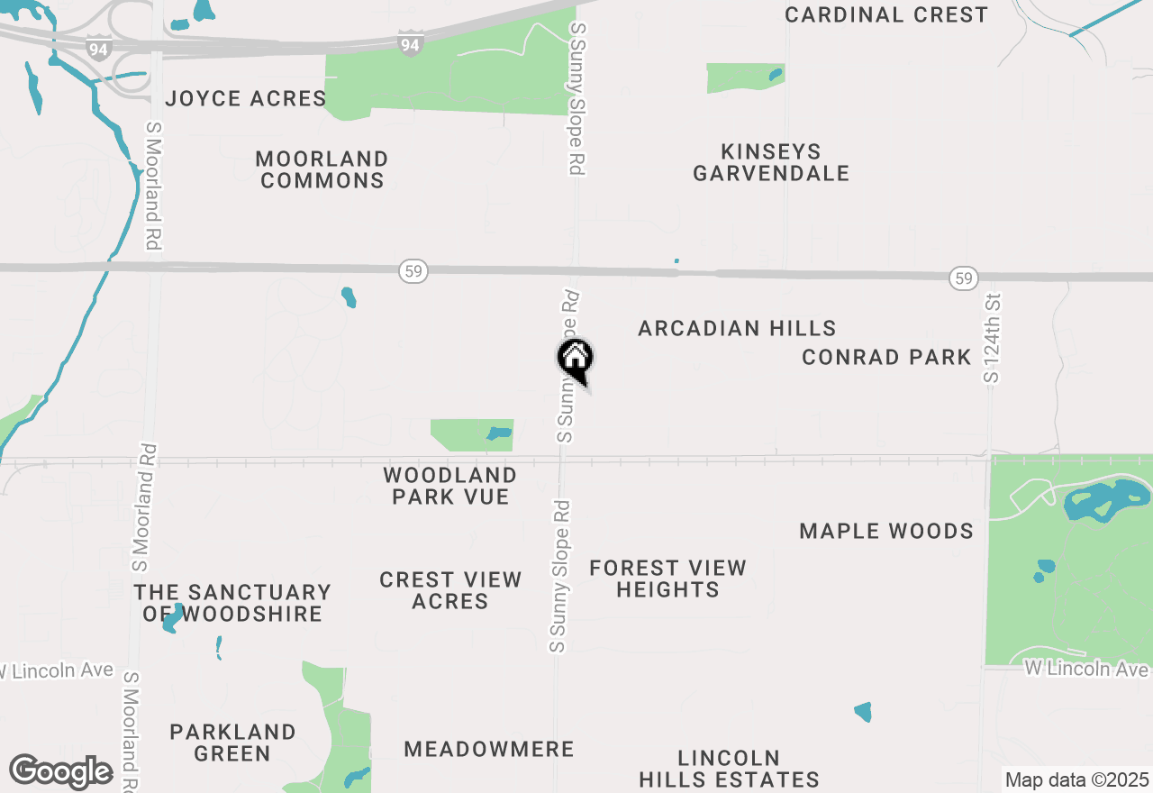 Map of 1704 S Sunny Slope Rd, New Berlin, WI 53151