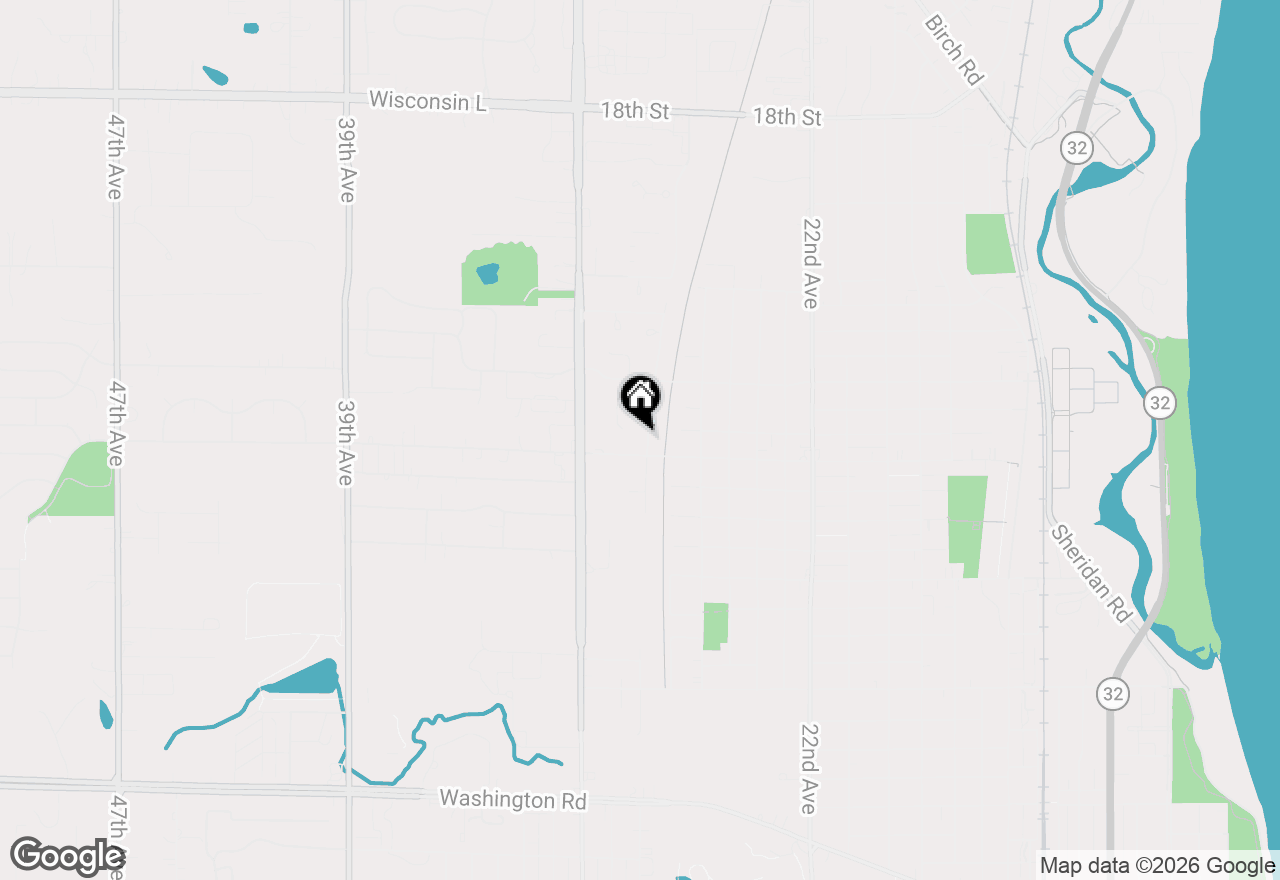 Map of 2618 28th Ave, Kenosha, WI 53140