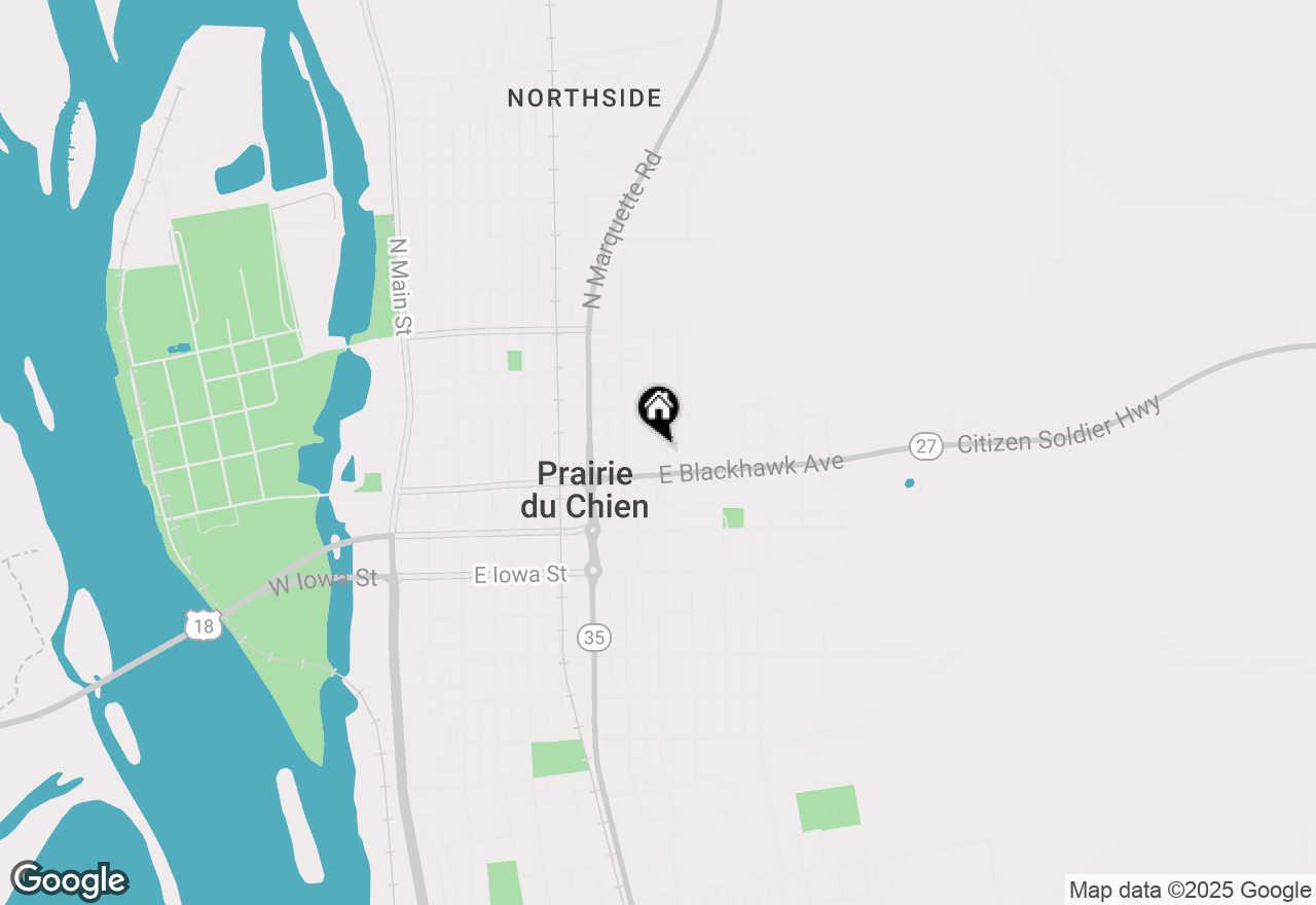 Map of 121 Steiner Ter, Prairie Du Chien, WI 53821