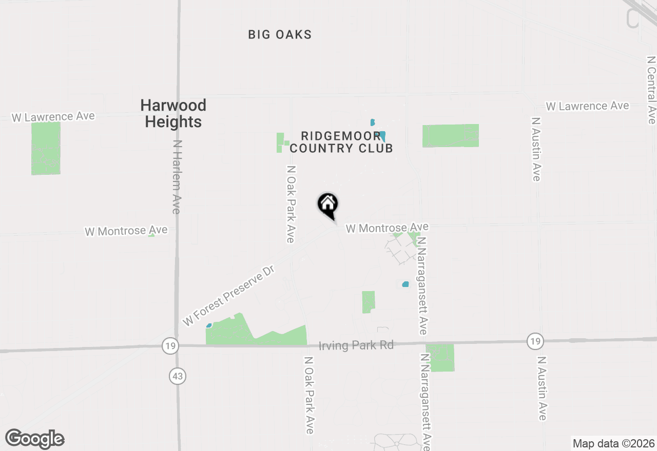 Map of 6704 W Forest Preserve Drive, Harwood Heights, IL 60706