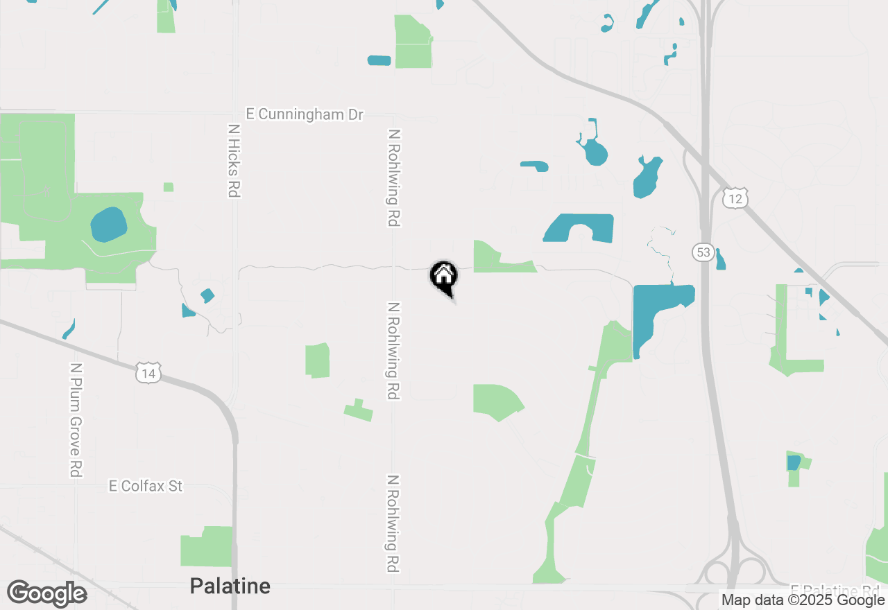 Map of 911 E Sayles Drive, Palatine, IL 60074