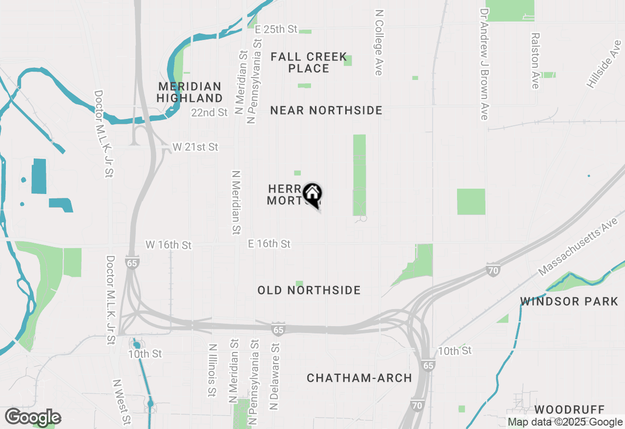 Map of 1705 N New Jersey Street, Indianapolis, IN 46202