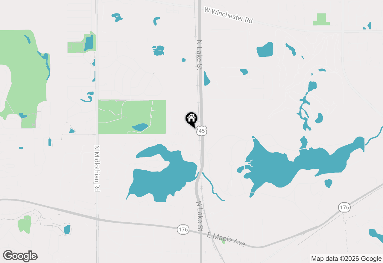 Map of 254 Dunbar Road, Mundelein, IL 60060