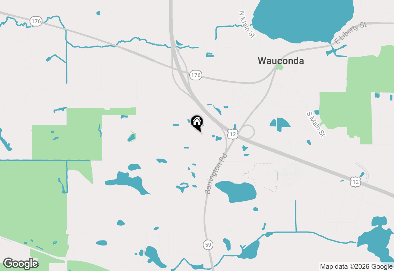 Map of 411 Oak Grove Circle, Wauconda, IL 60084