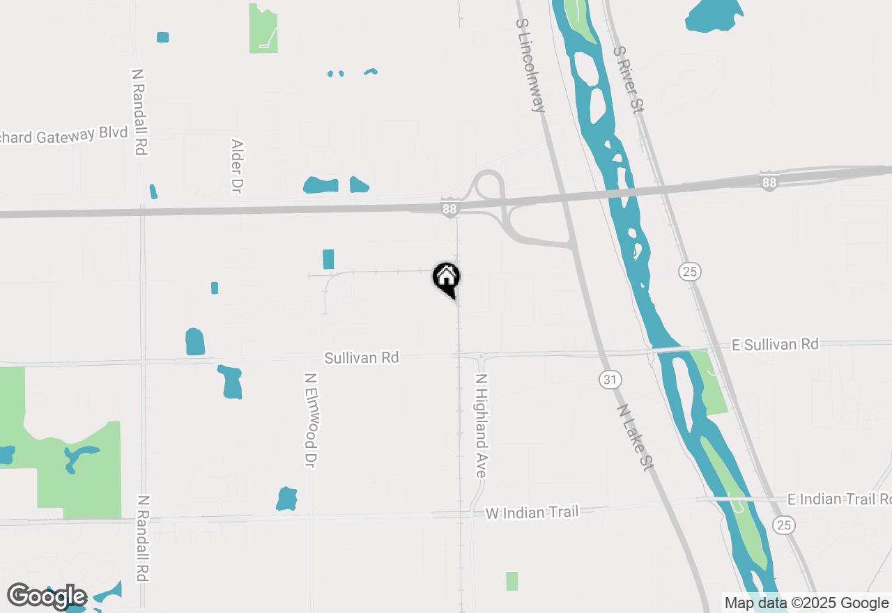 Map of 1563 Cambridge Avenue, Aurora, IL 60506