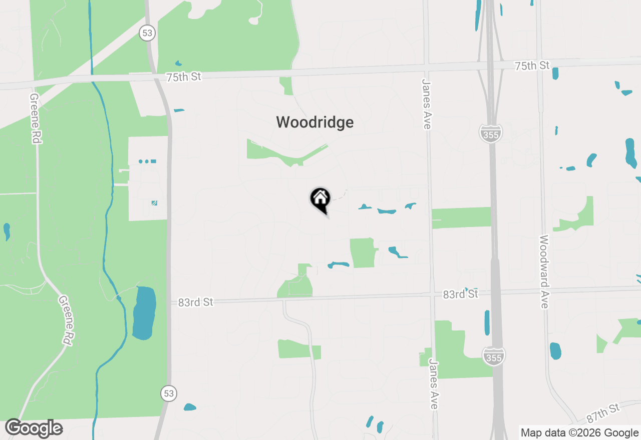 Map of 8016 Geneva Street, Woodridge, IL 60517