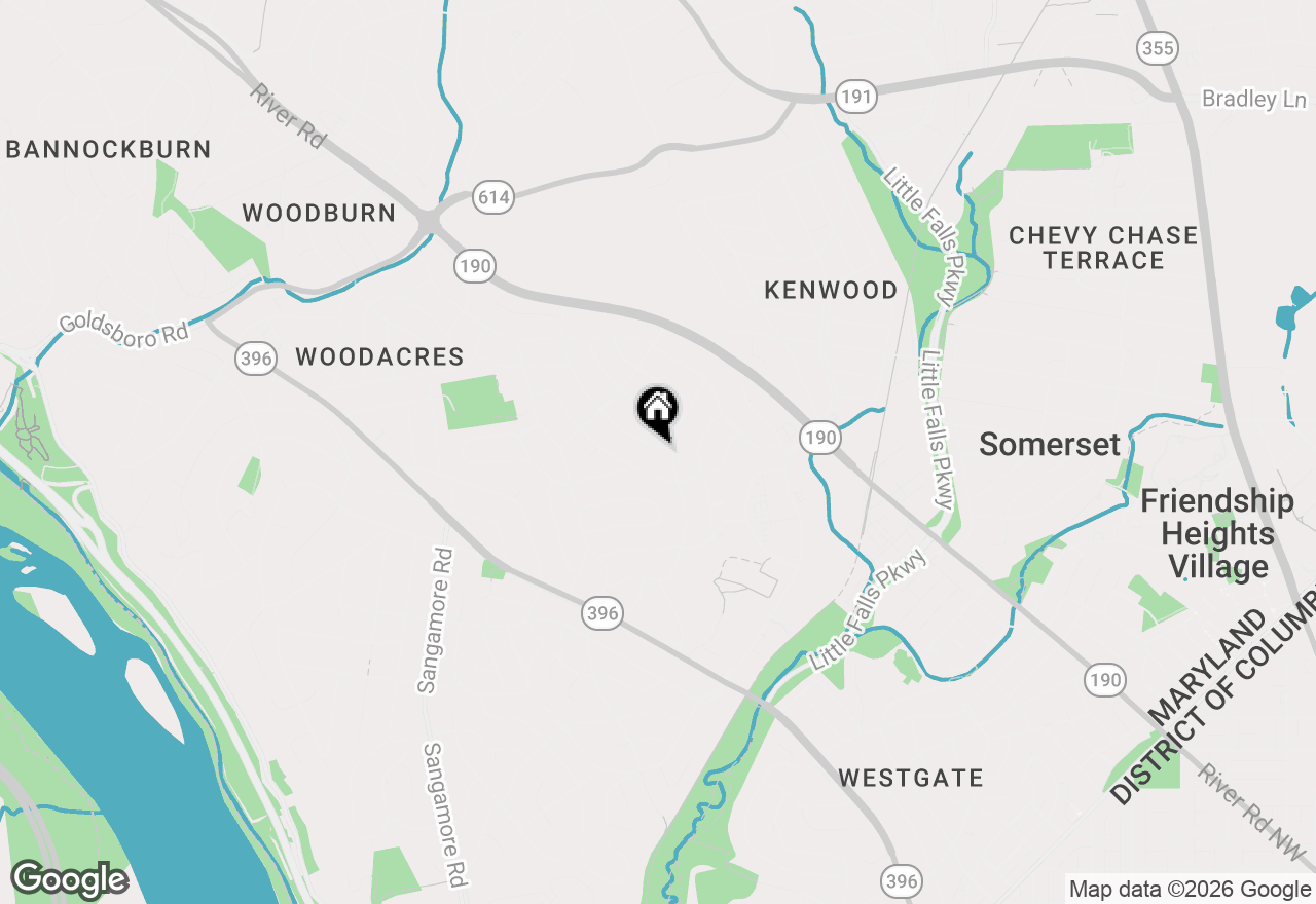 Map of 5602 Ogden Road, Bethesda, MD 20816