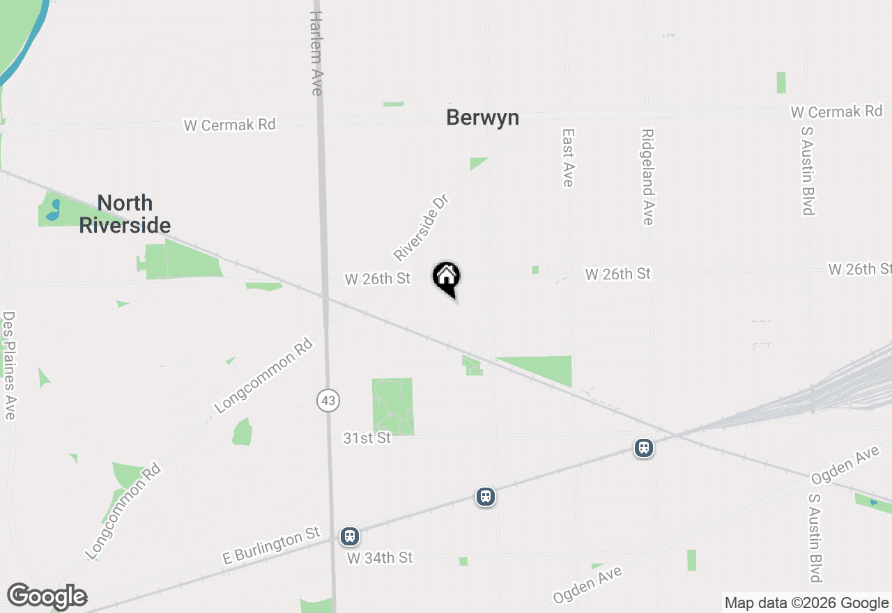 Map of 2636 Kenilworth Avenue, Berwyn, IL 60402