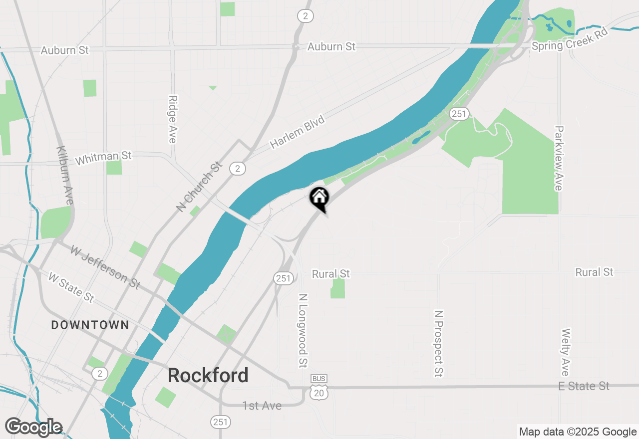 Map of 1215 Oakland Avenue, Rockford, IL 61107