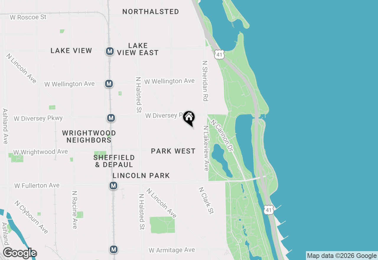 Map of 2746.5 N Hampden Street #1DD, Chicago, IL 60614
