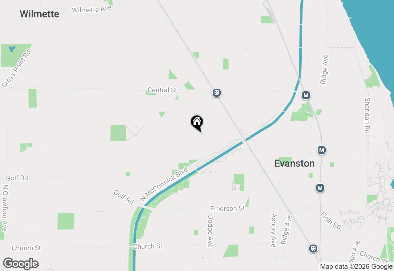 Map of 2310 Brown Avenue, Evanston, IL 60201