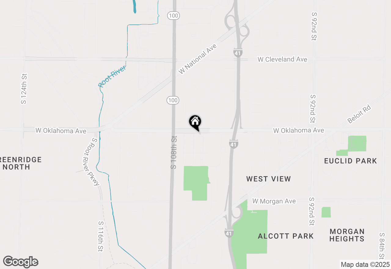 Map of 10539 W Oklahoma Ave, West Allis, WI 53227