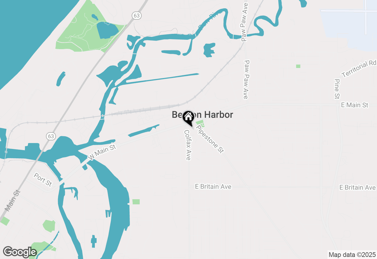 Map of 93 W Wall Street, Benton Harbor, MI 49022