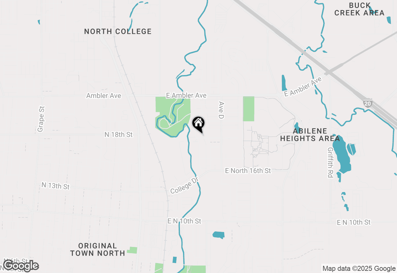 Map of 1901 Cedar Crest Drive, Abilene, TX 79601