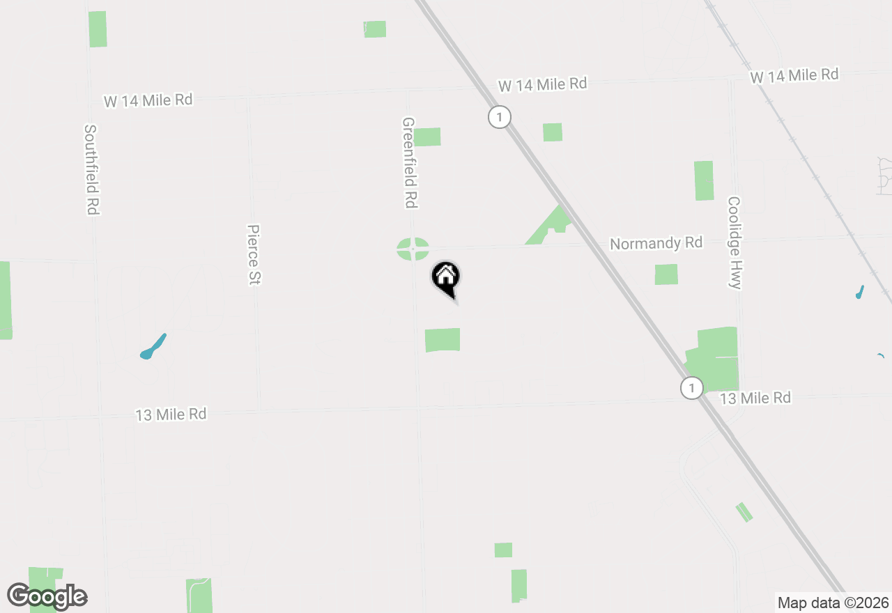 Map of 4216 Sheffield Road, Royal Oak, MI 48073