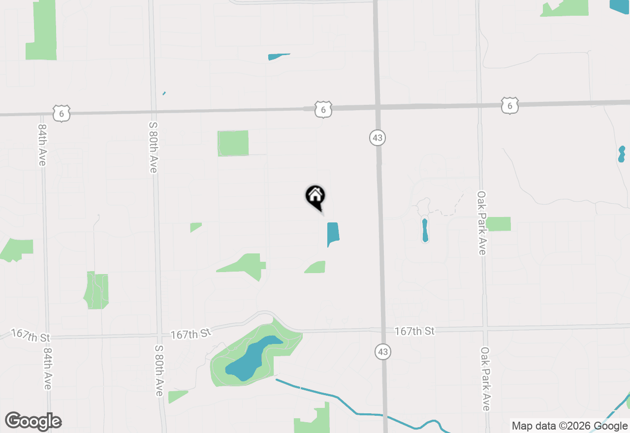 Map of 16242 Olcott Avenue, Tinley Park, IL 60477