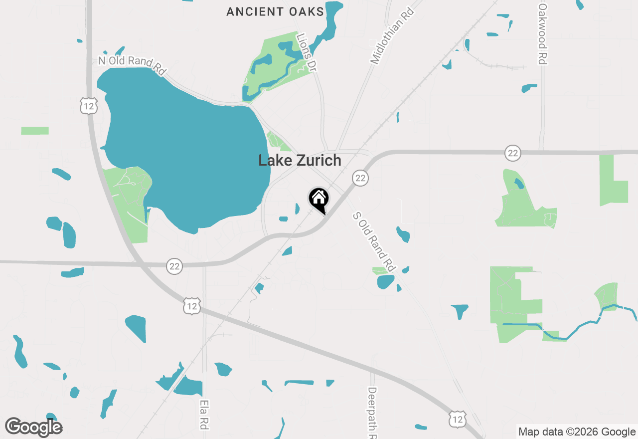 Map of 155 Canterbury Way, Lake Zurich, IL 60047