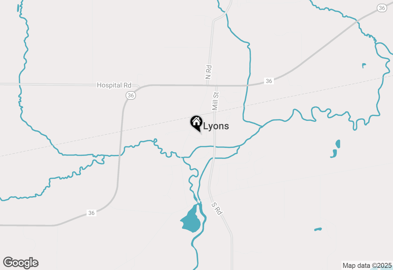 Map of 6104 Water St, Lyons, WI 53148