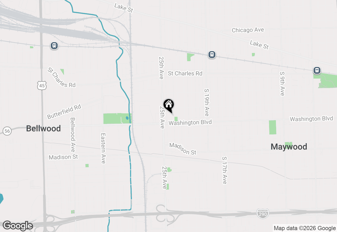 Map of 524 24th Avenue, Bellwood, IL 60104