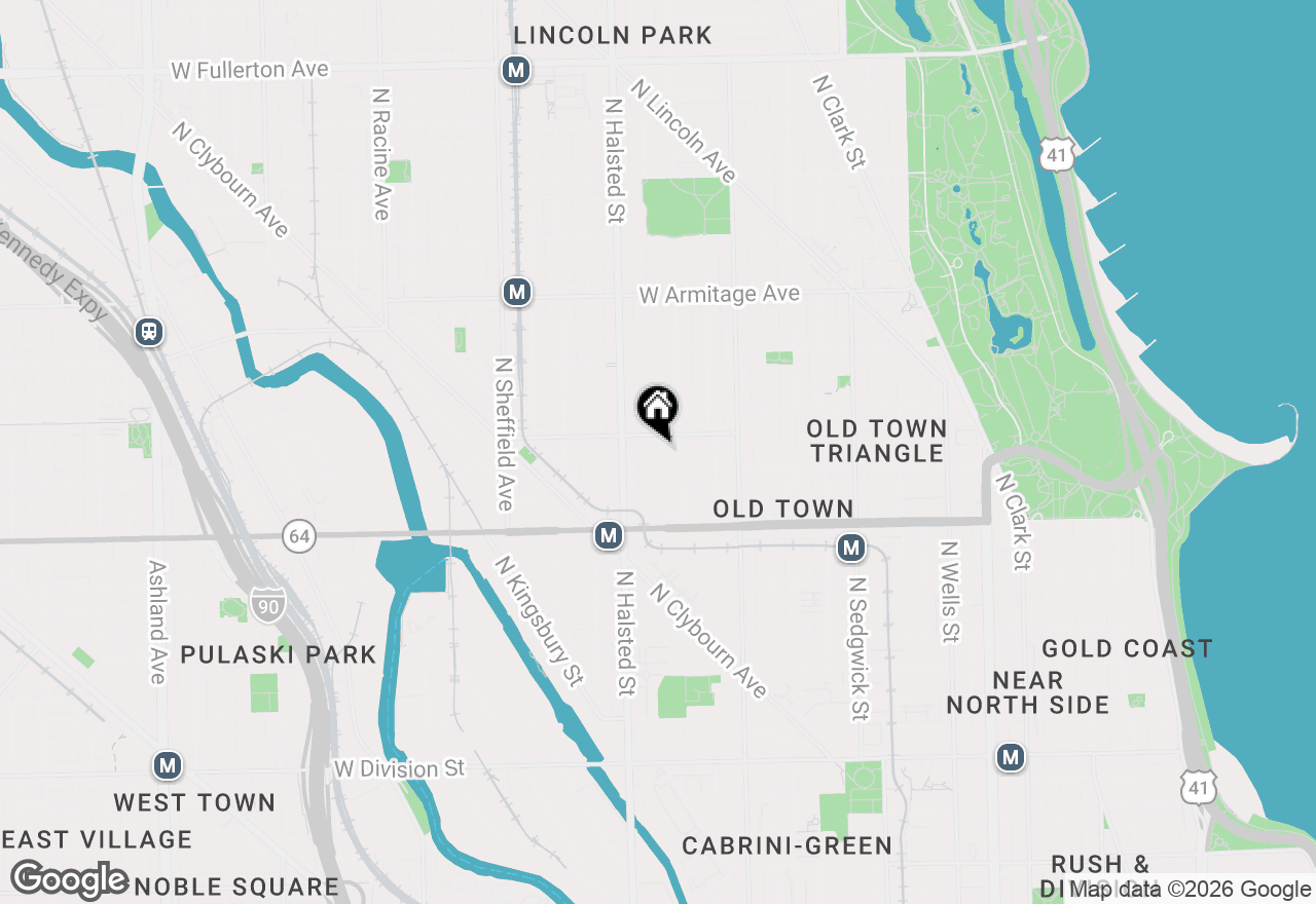 Map of 1719 N Burling Street #4N, Chicago, IL 60614
