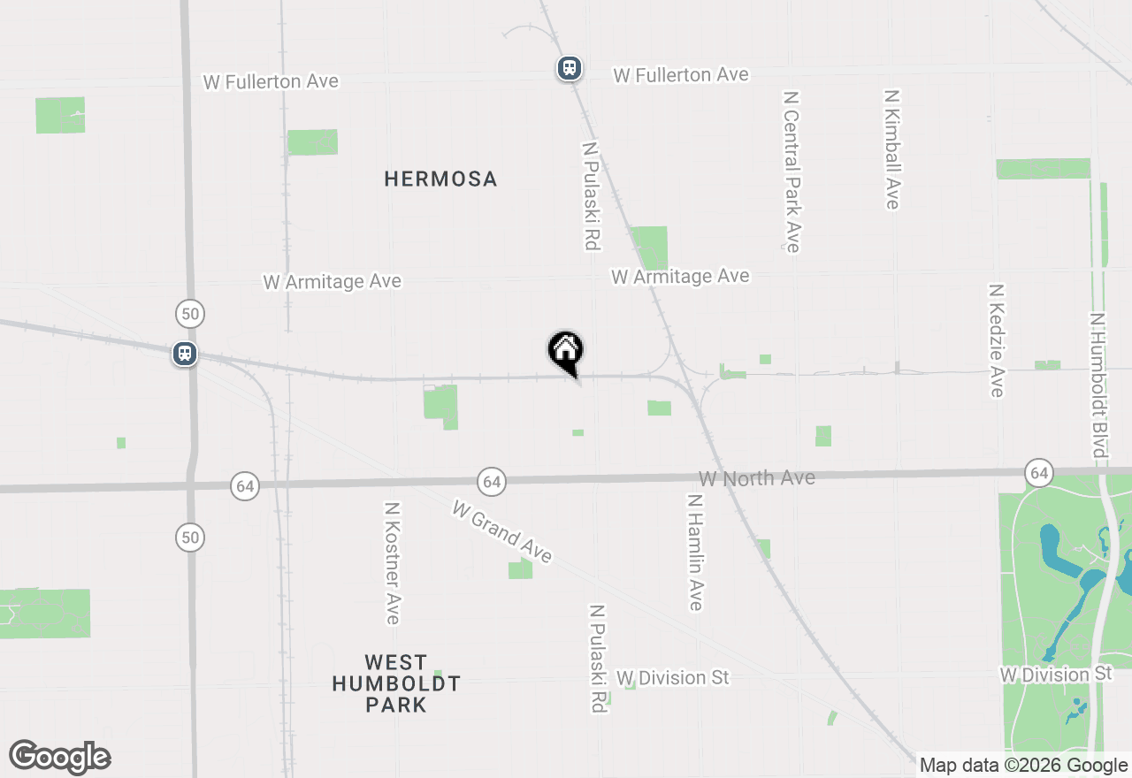 Map of 1748 N Keystone Avenue, Chicago, IL 60639