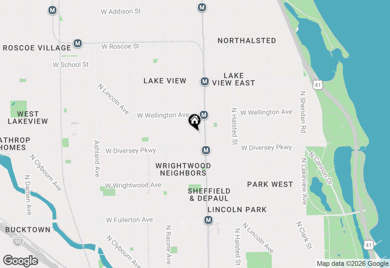 Map of 1019 W George Street, Chicago, IL 60657