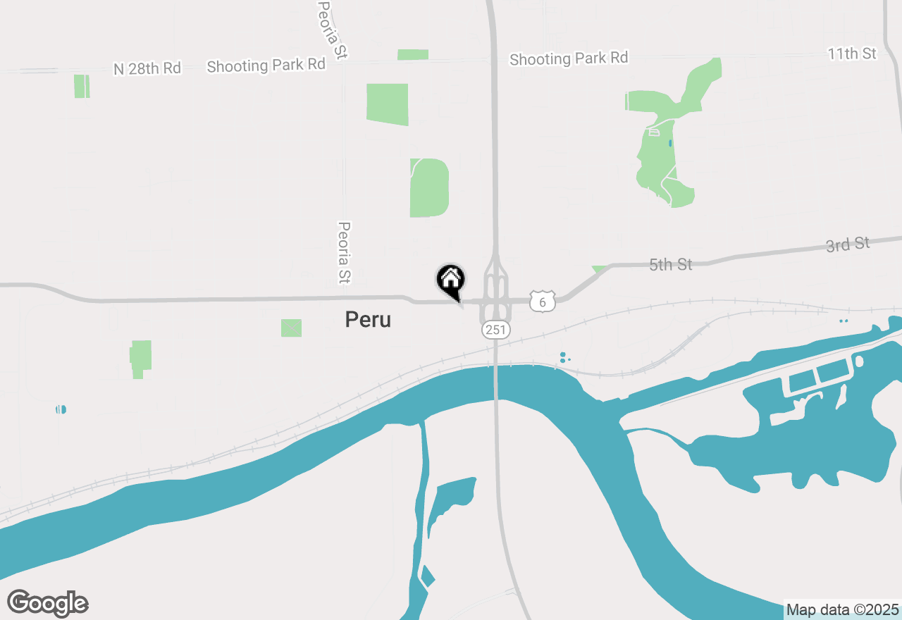 Map of 1320 4th Street, Peru, IL 61354