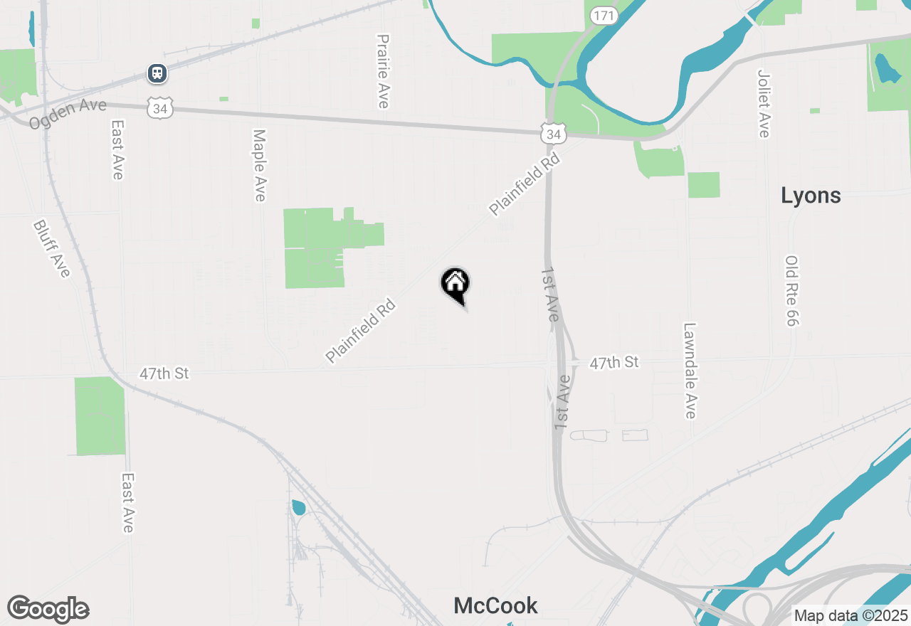 Map of 4531 Custer Avenue, Lyons, IL 60534