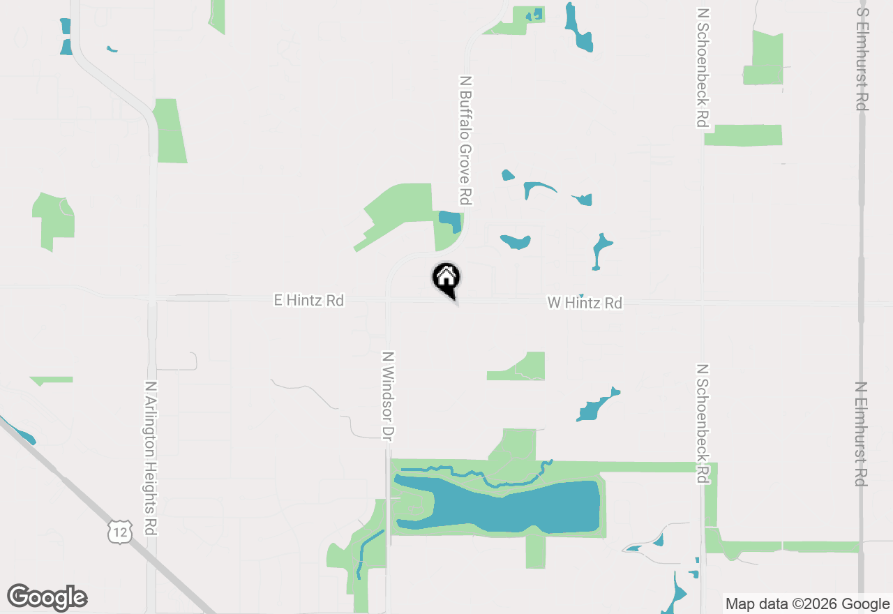Map of 1616 E Canterbury Drive, Arlington Heights, IL 60004