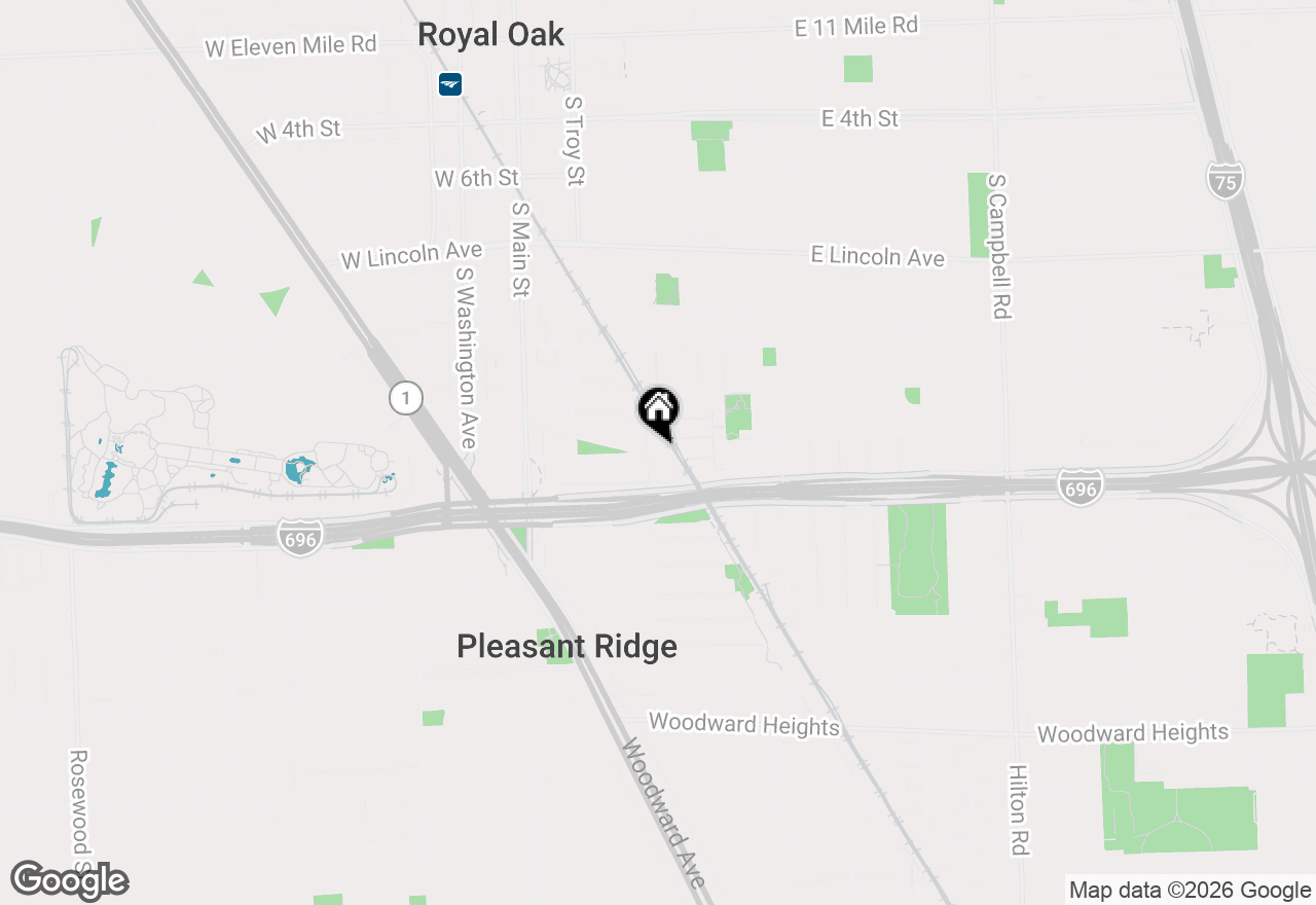 Map of 1522 Maryland Club Drive, Royal Oak, MI 48067