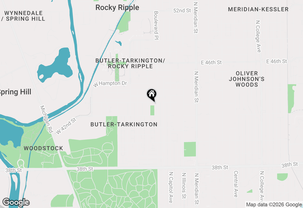 Map of 323 W 43rd Street, Indianapolis, IN 46208