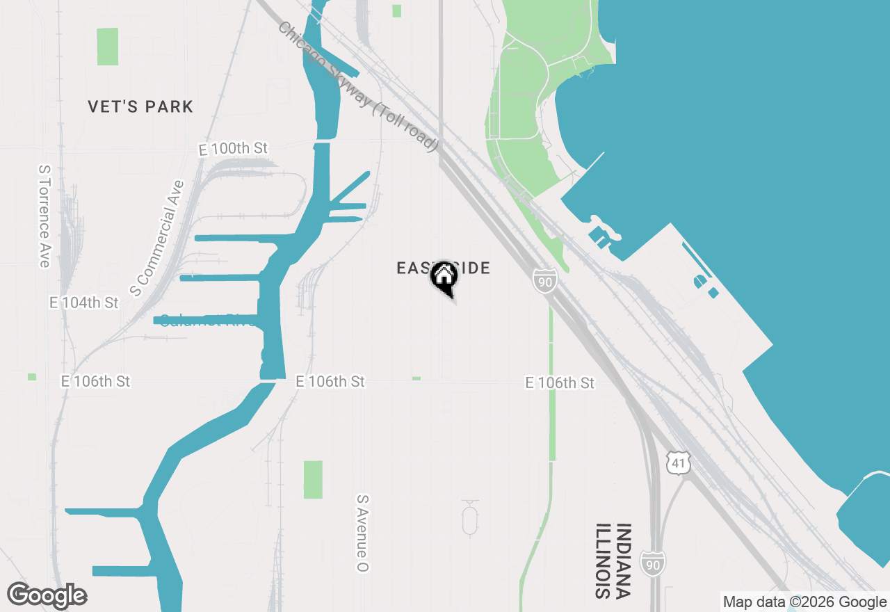 Map of 10401 S Ewing Avenue #1R, Chicago, IL 60617