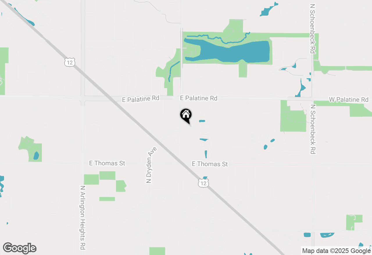 Map of 1704 N Drury Lane, Arlington Heights, IL 60005