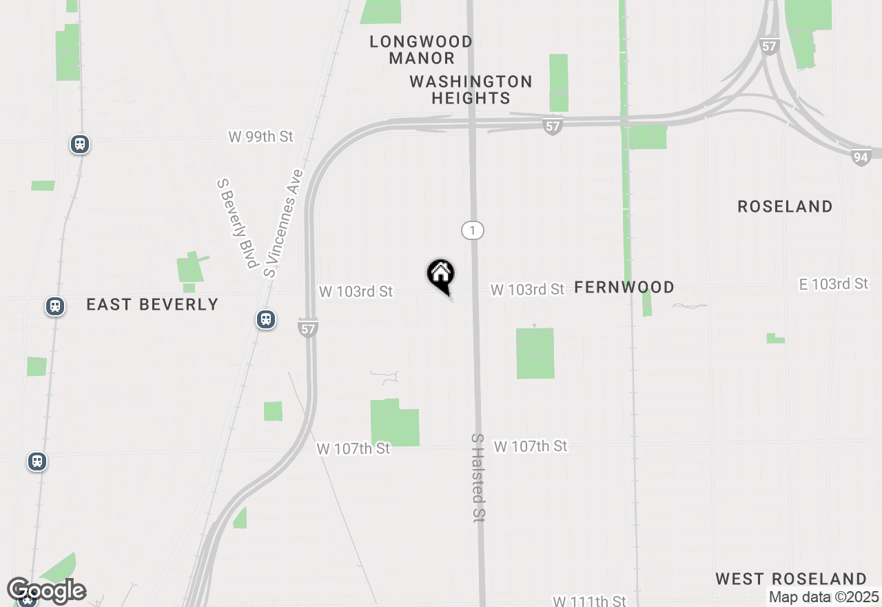 Map of 10317 S Peoria Street, Chicago, IL 60643