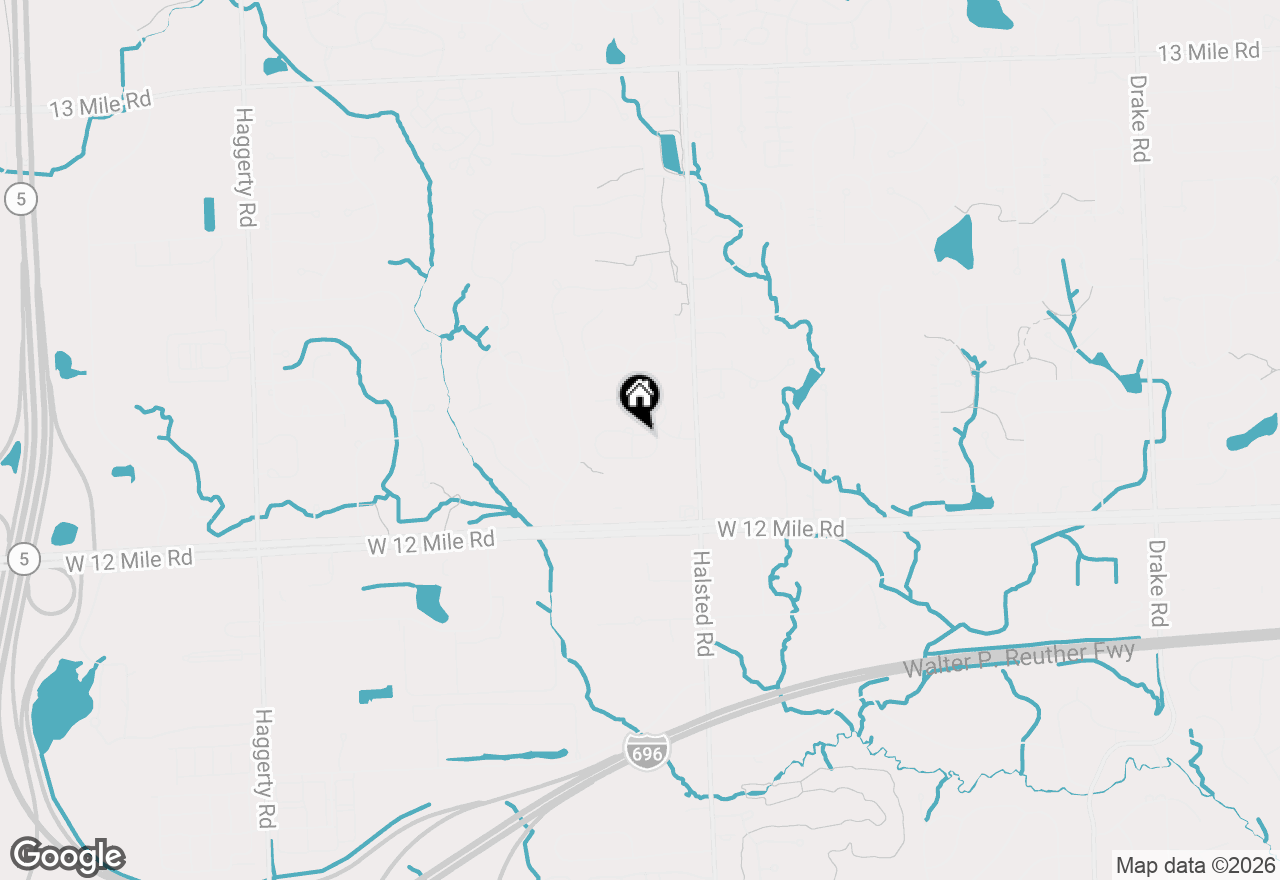 Map of 37743 Avon Lane, Farmington Hills, MI 48331