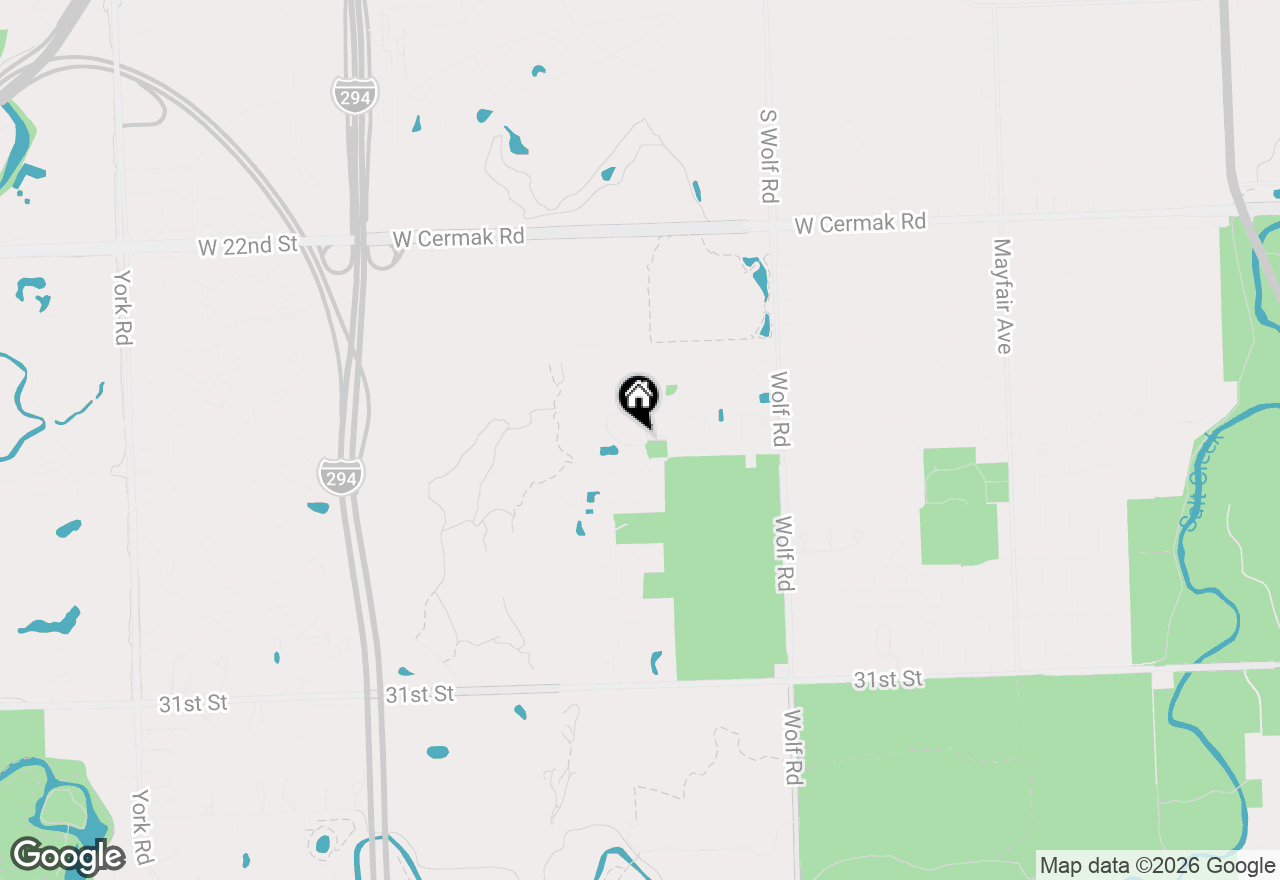 Map of 2596 Camberley Circle, Westchester, IL 60154