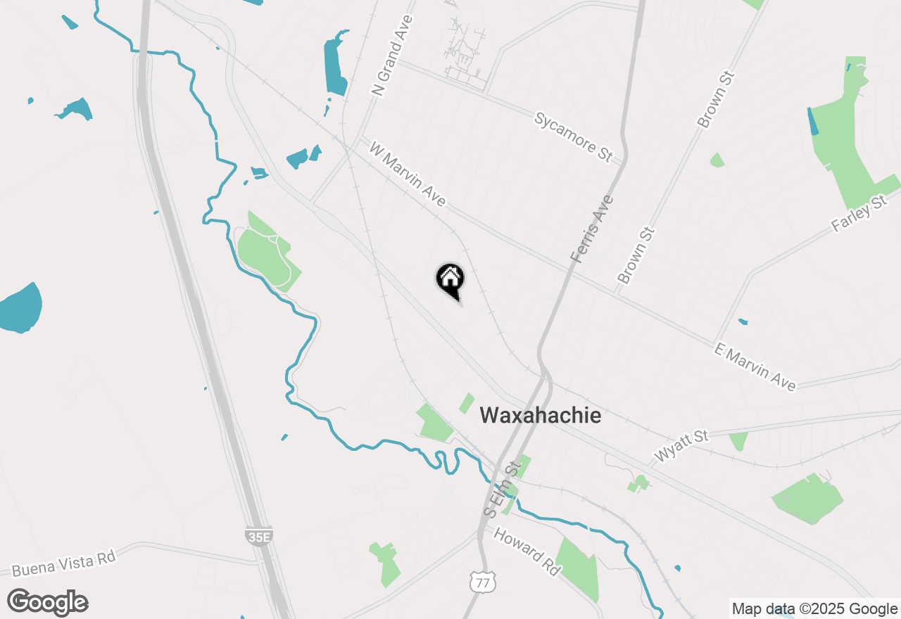 Map of 814 Water Street, Waxahachie, TX 75165