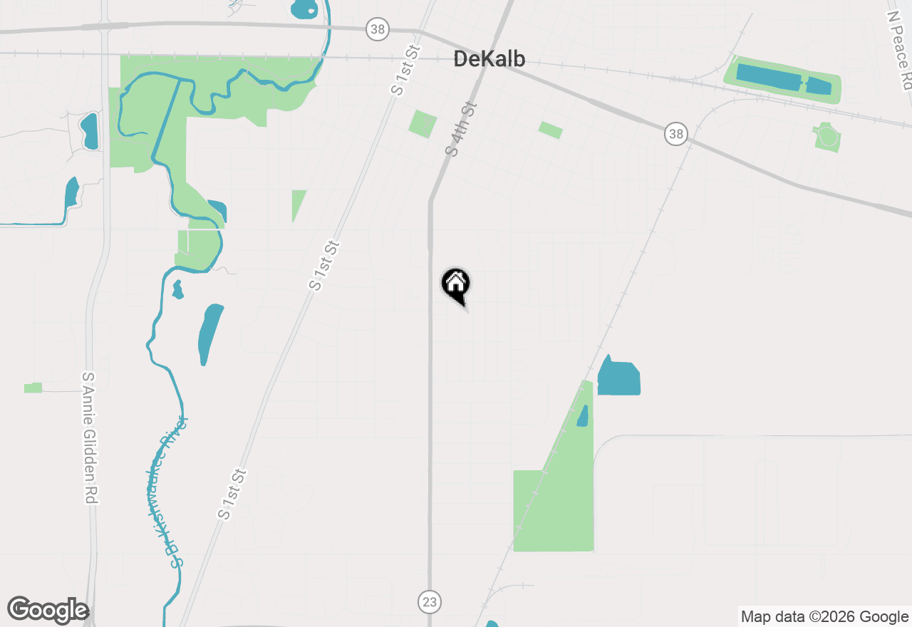 Map of 1019 S 5th Street, Dekalb, IL 60115