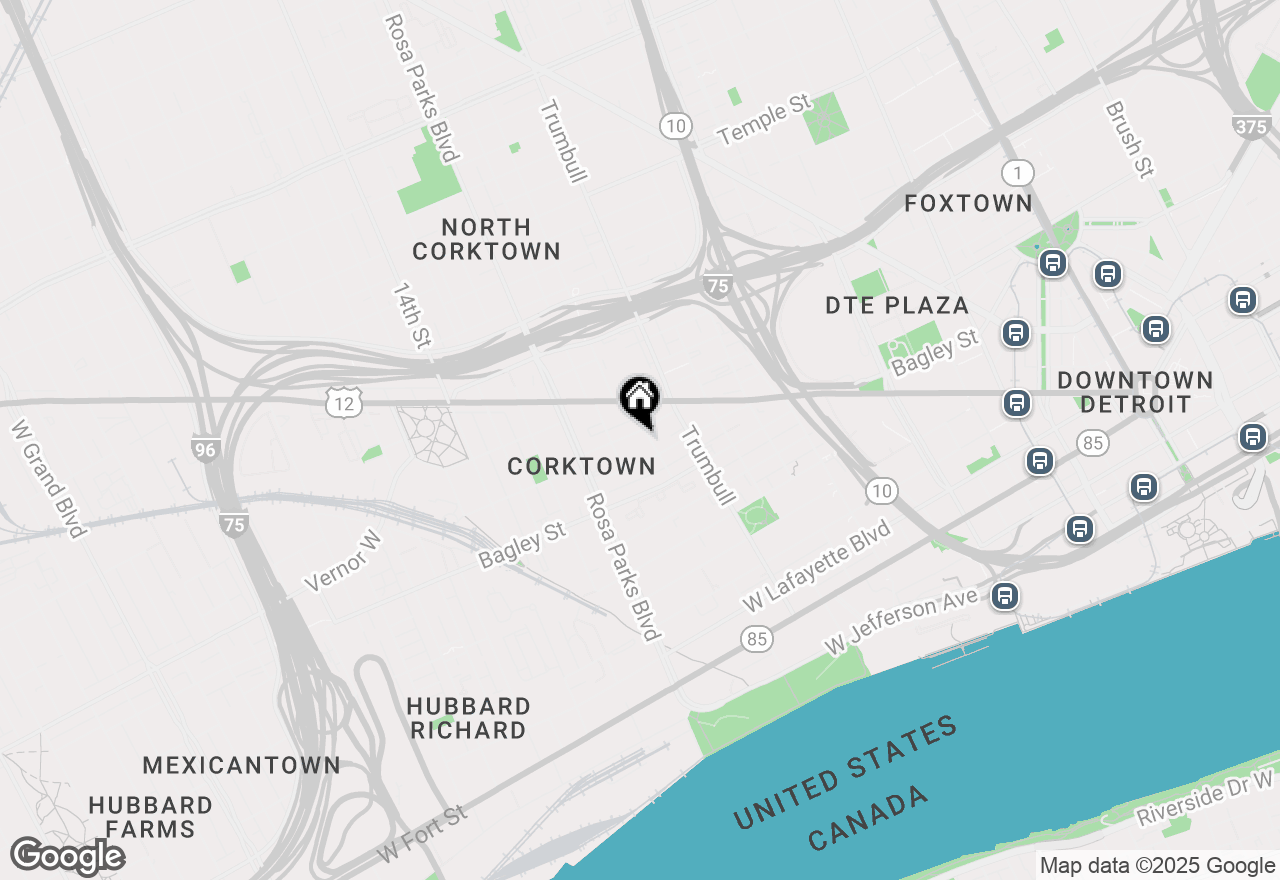 Map of 1615 Church Street, Detroit, MI 48216