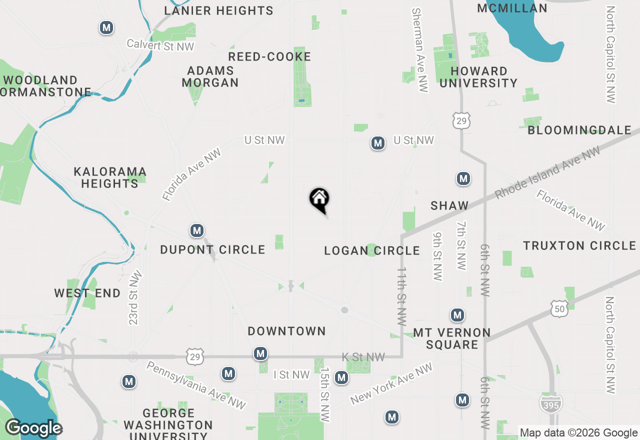 Map of 1454 Nw Corcoran Street, Washington, DC 20009