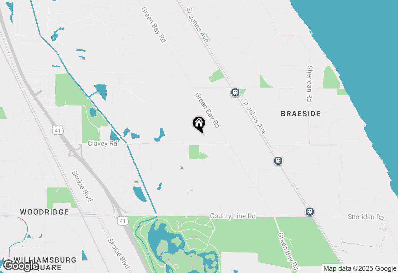 Map of (Address confidential), Highland Park, Illinois 60035