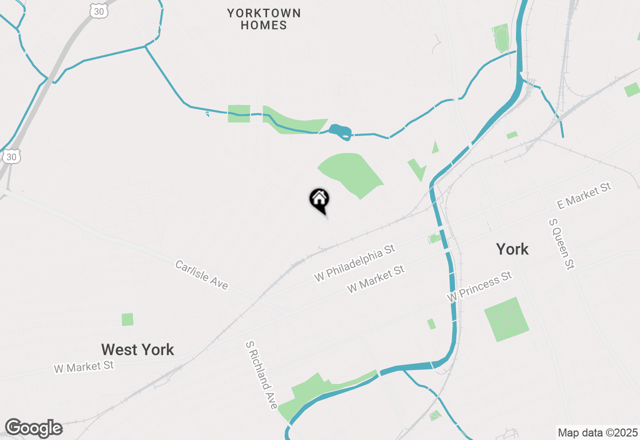 Map of 303 N Hartley Street, York, PA 17401