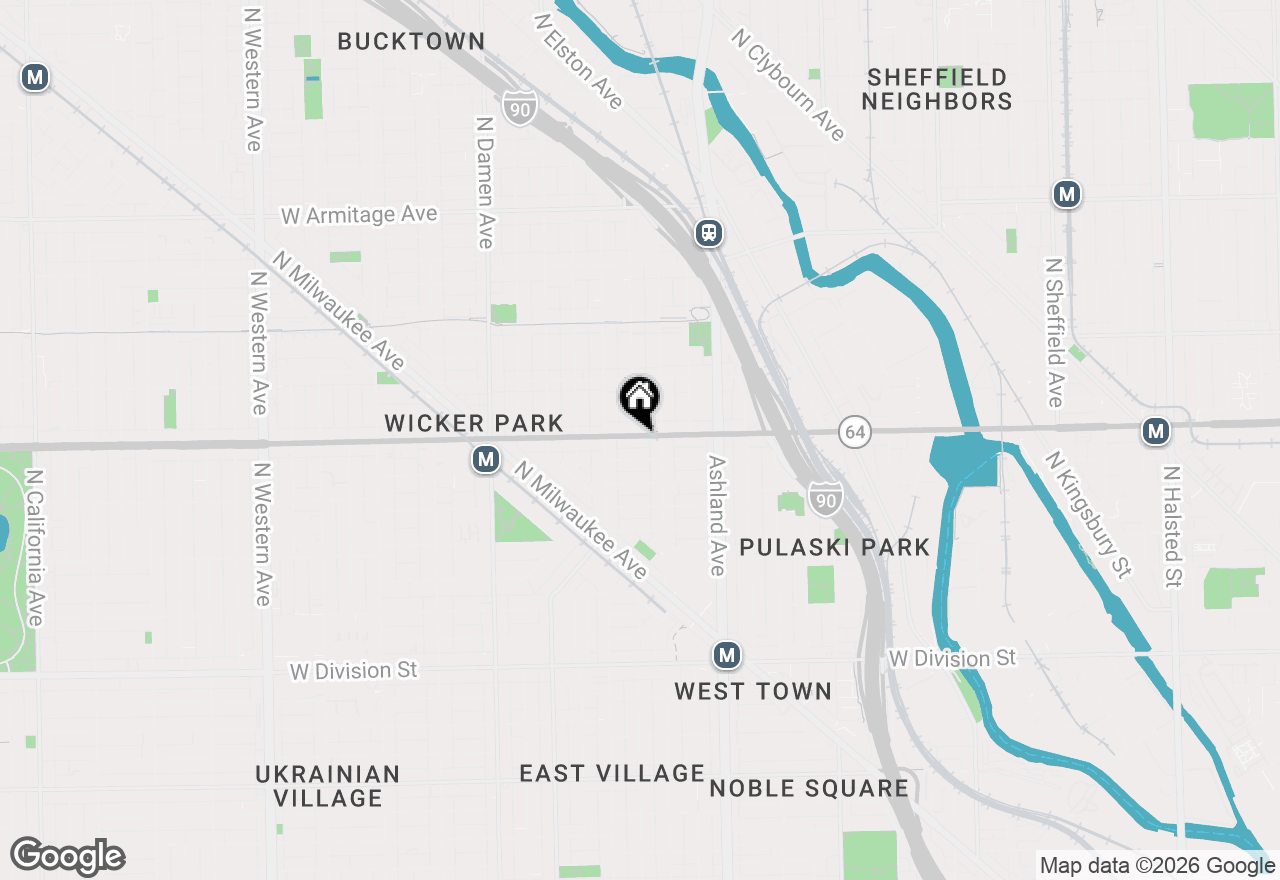 Map of 1723 W North Avenue #3, Chicago, IL 60622