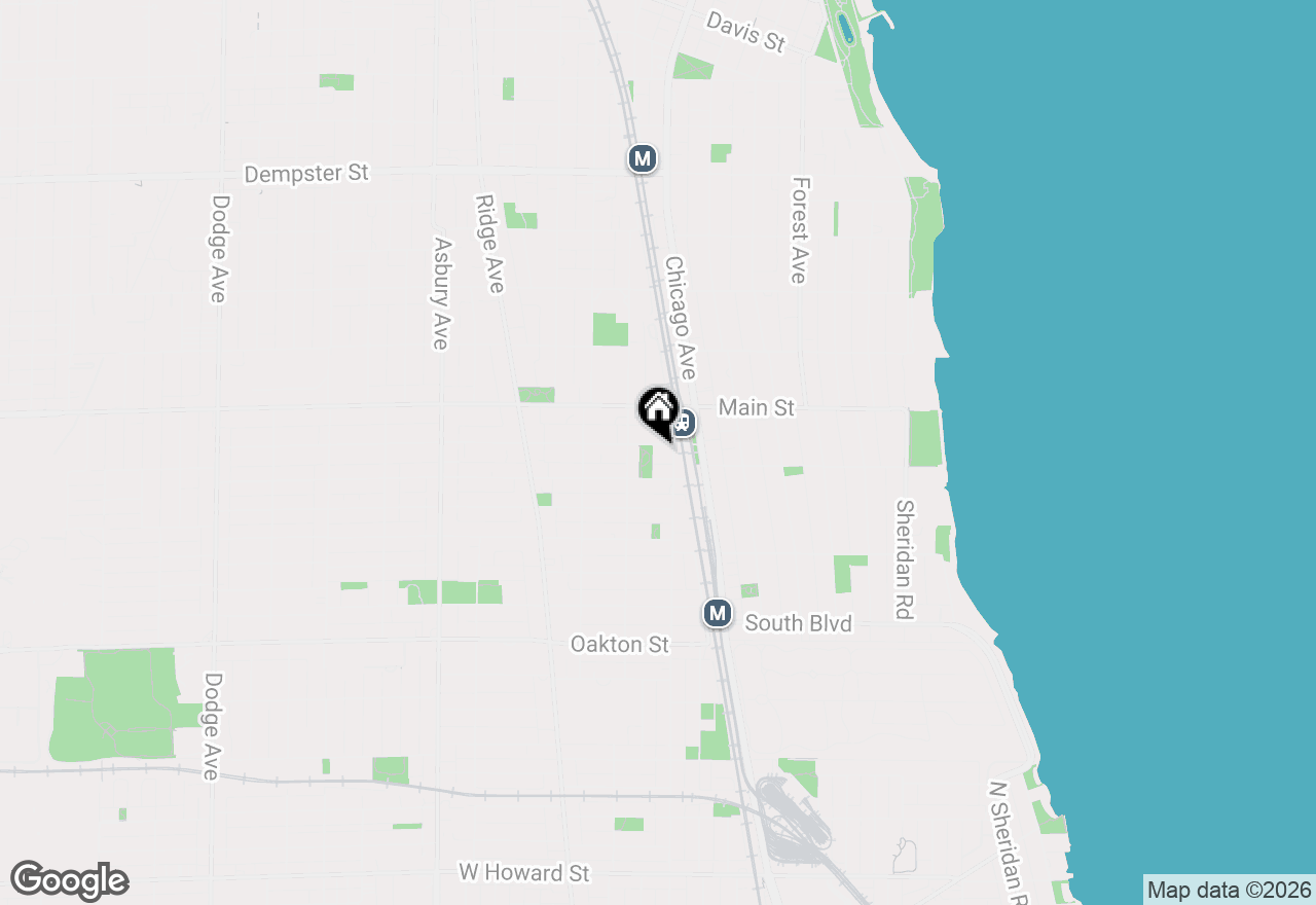 Map of 710 Washington Street, Evanston, IL 60202